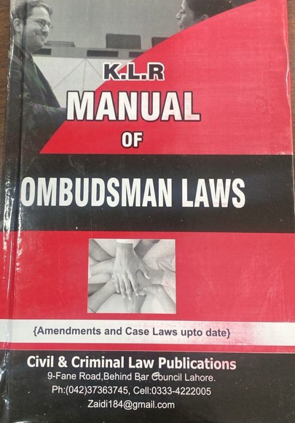 Manual of Ombudsman Laws, by Waqar Ahmad Hanjra, KLR