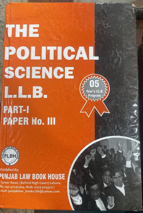 The Political Science LLB Part 1 Paper 3 New Syllabus, by Syed M. Ali, PLBH