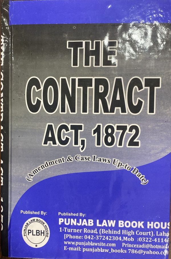 The Contract Act 1872 Bare Act, by M. Akram Qureshi, PLBHBy Syed Ali Hamid Kousar