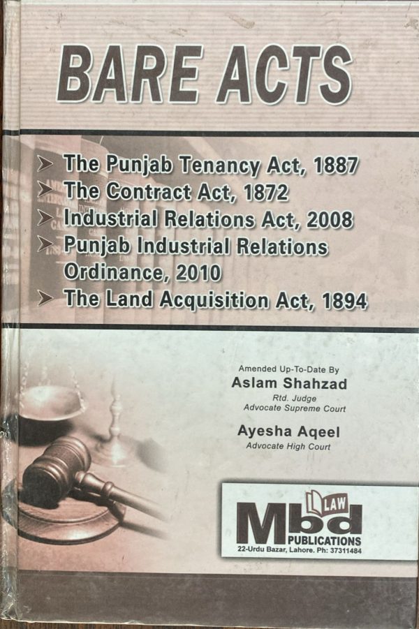 Bare Acts, by Aslam Shahzad, Ayesha Aqeel, MBD Law