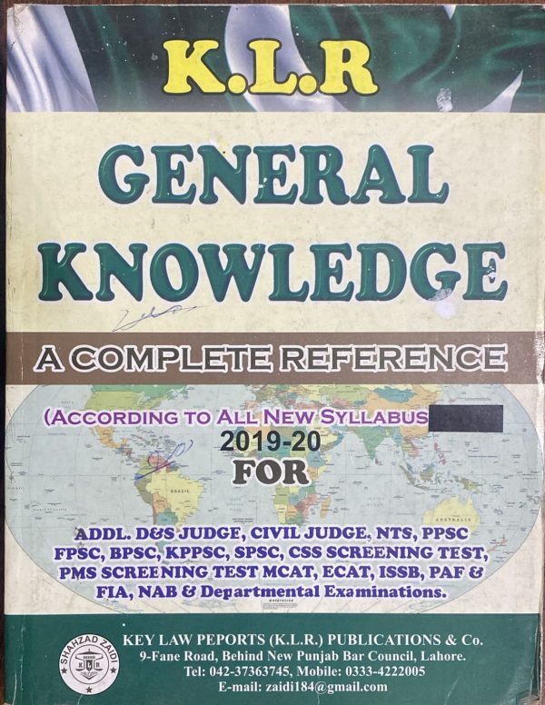 General Knowledge 2019-2020, by S. A. Raza, KLR
