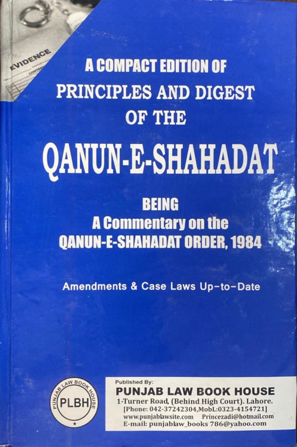 Principles of the Qanun-e-Shahadat, by M. Akram Quershi PLBH qso
