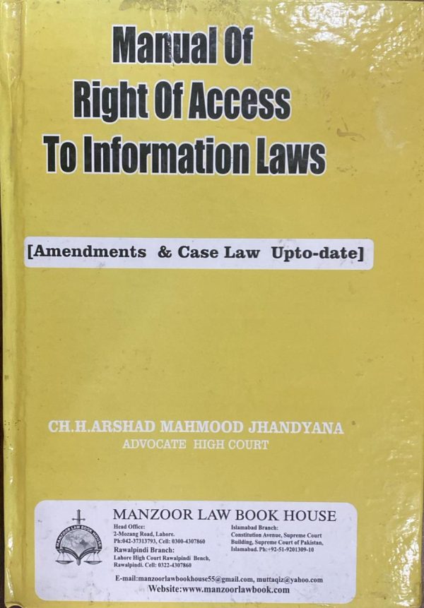 Manual of Right of Access to Information Laws