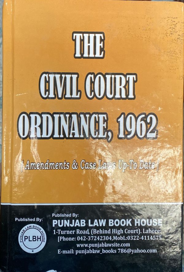 The Civil Court Ordinance 1962, by Syed M. Ali, PLBH
