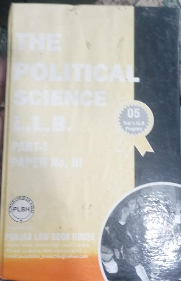 The Political Science LLB Part 1 Paper 3 By Syed Ali Hamid Kausar PLBH