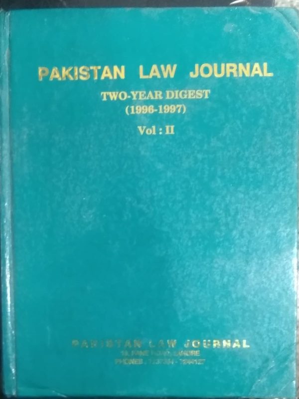 PAKISTAN LAW JOURNAL 1996.1997 VOL.2.PAK LAW