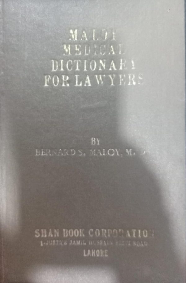 The Simplified Medical Dictionary For Lawyers By Bernard S Majoy Shan Book Corporation