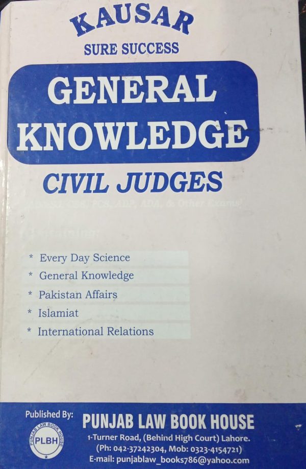 General Knowledge Civil Judges Syed Ali Ammar Kausar PLBH