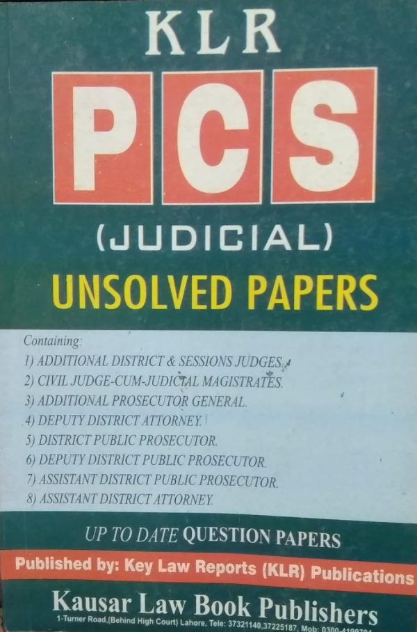 Pcs unsolved paper,s,a,haider,klr