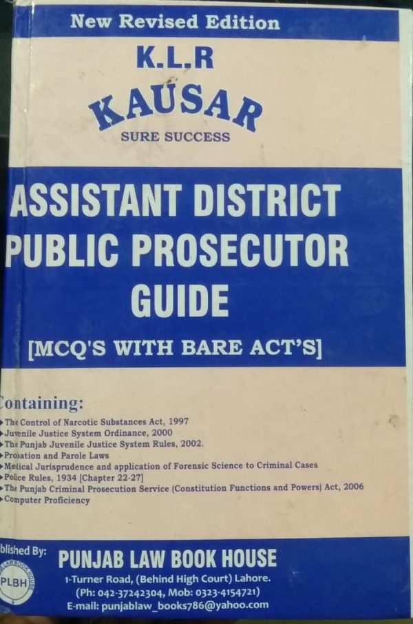 Assistant District Public Prosecutor Guide,s,m,ali,plbh