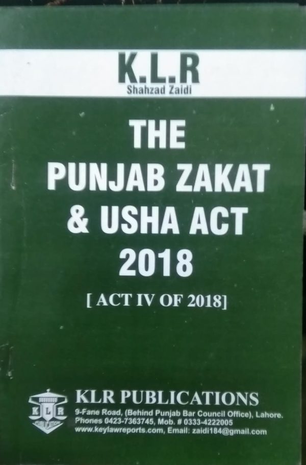 PUNJAB ZAKAT & USHA ACT,KLR