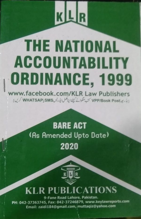 The national accountability ordinance 1999.klr