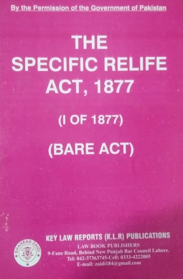 The specific relife act 1877,klr