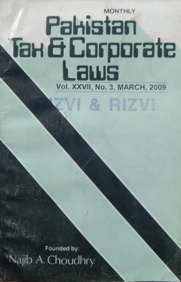 Pakistan tax & corporate laws,najib,a,choudhry,plbh
