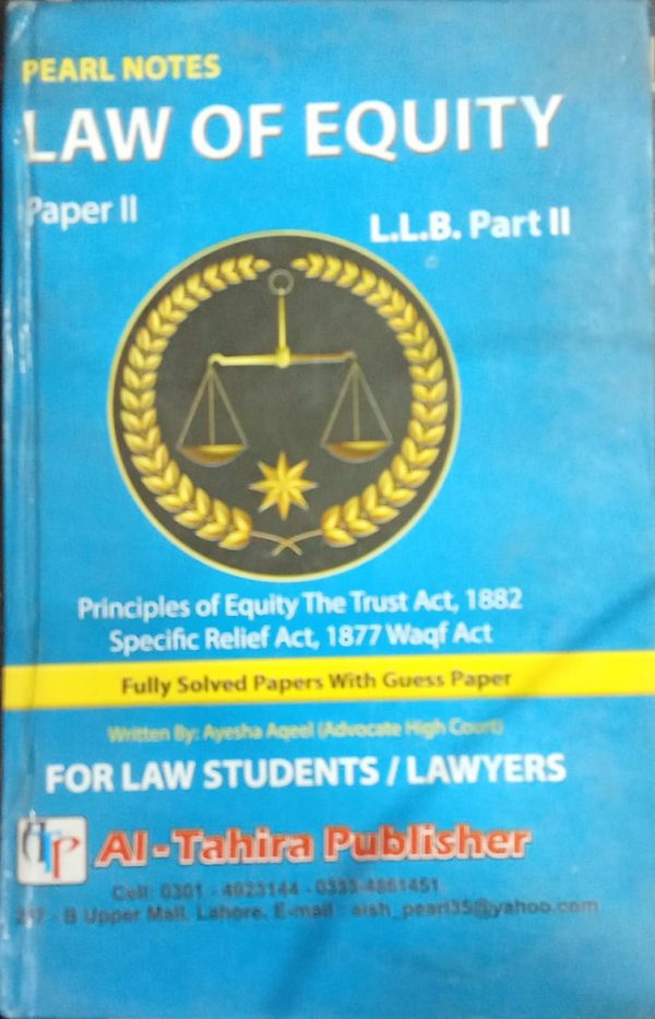 LAW OF EQUITY PAPER 2,LLB,AL TAHIRA BOOK,