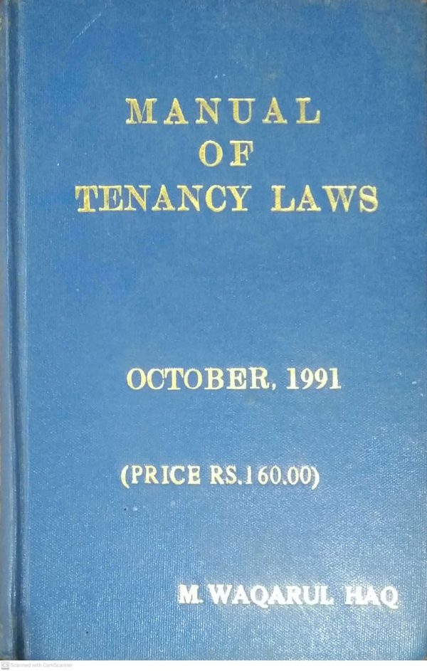 Manual of tenancy laws 1991,waqar ul haq