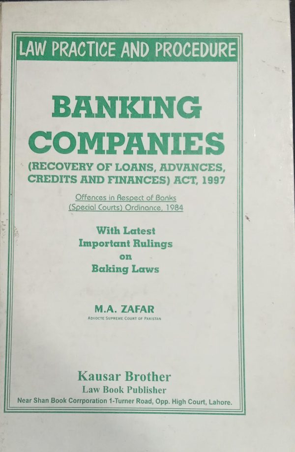 BANKING COMPANIES,M,A,ZAFAR,KAUSAR BRO