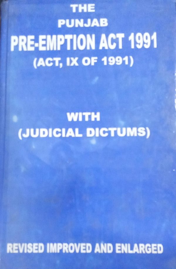 THE PUNJAB PRE-EMPTION ACT 1991,NOOR ELAHI,KLR
