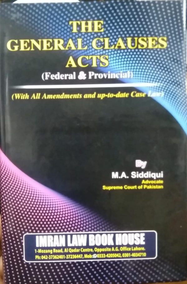 THE GENERAL CLAUSES,M,A,SIDDIQUI