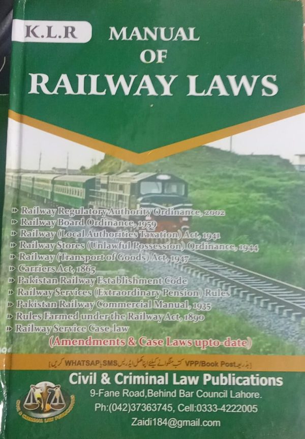 Manual of Railway law KLR