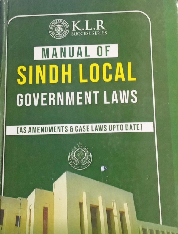 MANUAL OF SINDH LOCAL GOVERNMENT LAWS