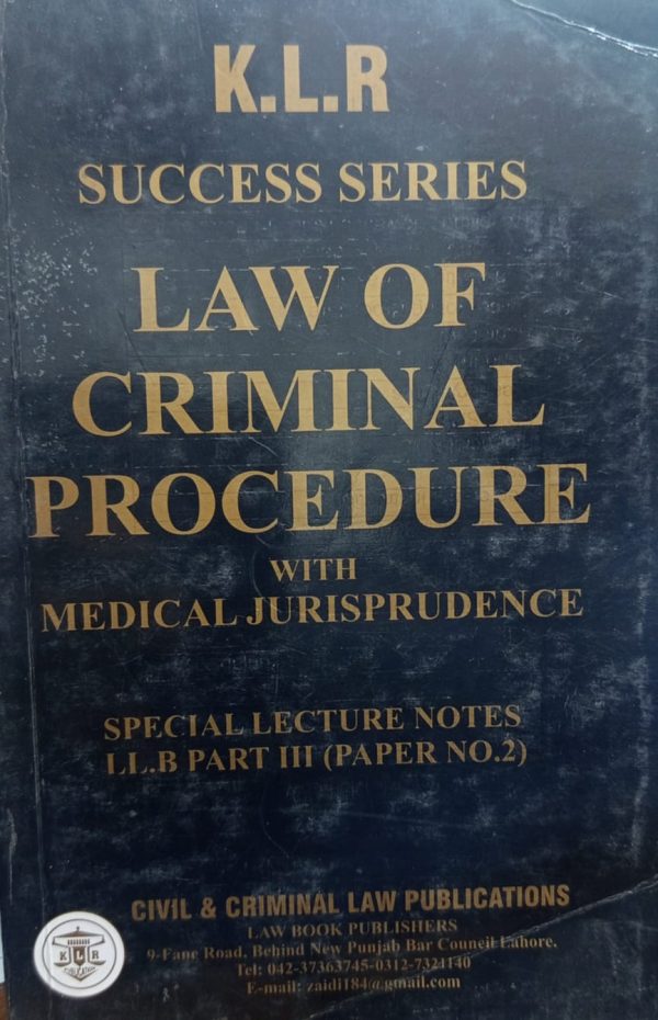 Law Of Criminal Procedure With Medical Jurisprudence Bye Ashan Raza