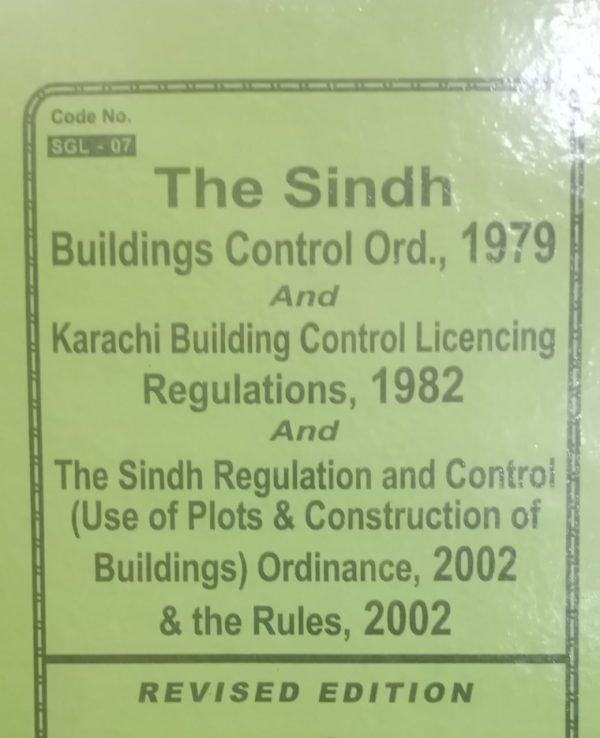 The sindh buildings control ord1979 licencing regulations 1982