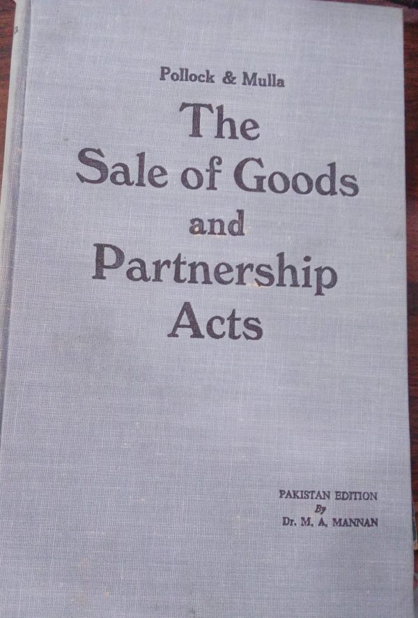 The Sale of Goods and Partnership Acts