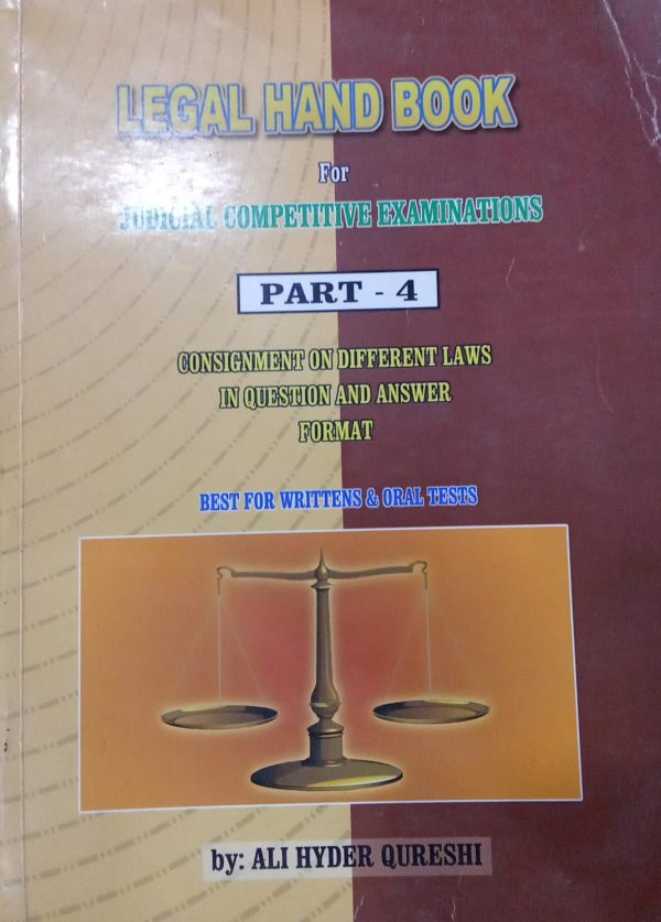 Legal Hand Book For Judicial competitive examinations Part 4