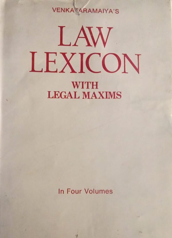Law Lexicon With Legal Maxims